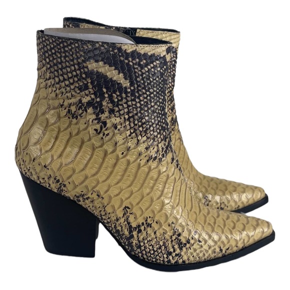 JEFFREY CAMPBELL • Flynn Snake Leather Ankle Boots • 6 - Picture 3 of 7